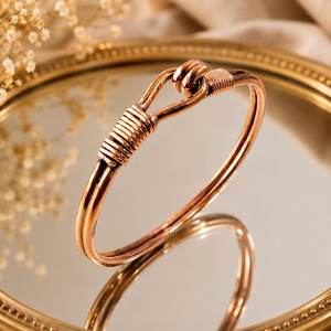 Handmade Pure Copper Classic Bangles Women's Ayurvedic <b>Healing</b> Jewelry Adjustable Cuff <b>Bracelet</b> Design Red Copper Plated - Product Image 2