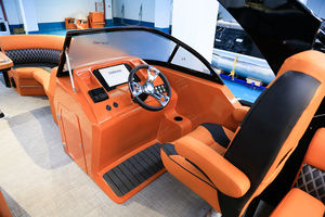 Venta al por mayor 2026 Kinocean S-22A Bote pontón de fibra de vidrio de alta gama con arco eléctrico y mesa para uso familiar y deportes acuáticos, ¡gran oferta! - Product Image 6