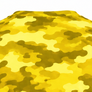 <b>Yellow</b> Camo T <b>Shirt</b> <b>Men</b> Short Sleeve Crew Neck Camouflage Printed Sports Training Fitness Running Gym Workout Performance - Product Image 6