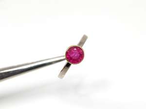 White <b>Gold</b> Ruby Engagement <b>Ring</b> Red Stone Bi Color White Yellow <b>Gold</b> Modern Jewelry Gift For Women - Product Image 3
