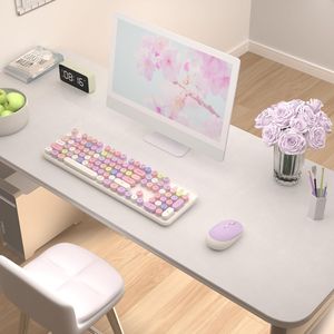 คีย์บอร์ดไร้สาย COVEVA 2.4GHz ดีไซน์ย้อนยุคน่ารัก พร้อมปุ่มกด 104 ปุ่ม ขนาดมาตรฐาน และชุดคอมโบเมาส์ไร้สายสีสันสดใส - Product Image 2