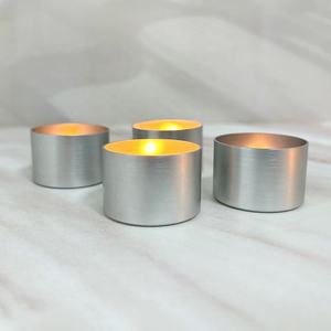 Porte-bougie en métal pour bougie tealight, petit pot à bougie en aluminium, bougeoir votif pour la décoration de la maison - Product Image 3