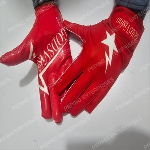 Guantes de Fútbol Americano Antideslizantes de Silicona con Diseño Personalizado, Guantes de Receptor de Fútbol Americano y Béisbol con Estándar Internacional - Product Image 1