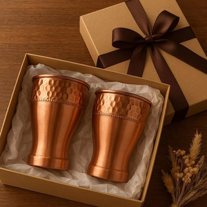 Verre à vin en cuivre écologique, gobelet en cuivre recyclable, verre en cuivre durable pour la cuisine, respectueux de l'environnement - Product Image 1