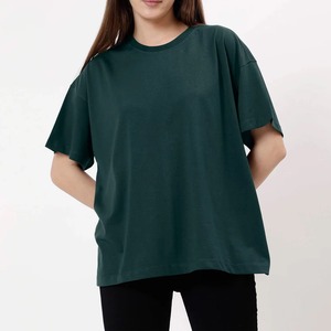 T-shirts OEM vierges pour femmes en polycoton léger, personnalisables avec logo, respirants, décontractés d'été, vente en gros, hauts à manches courtes - Product Image 6
