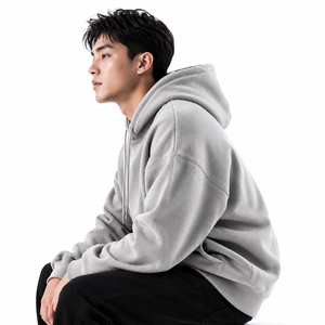 Cotton French Terry Heavyweight Hoodie <b>Mens</b> Boxy Oversized Double Layer Hood <b>Plain</b> Low MOQ Heavyweight <b>Hoodies</b> Manufacturer - Product Image 3
