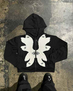 Sudaderas con capucha de peso pesado 500GSM con parche de bordado gráfico personalizado - Product Image 1