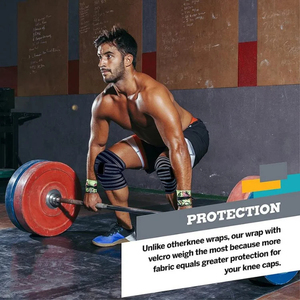 Genouillères à bas prix pour la musculation, sangles élastiques pour squats, genouillères robustes pour exercices de musculation en salle de sport - Product Image 6