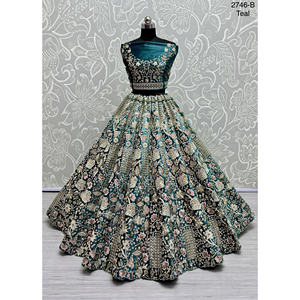 Colecciones de Terciopelo Nupcial Indio Fabzone, Vestidos de Dama de Honor con Bordado Zarkhan para Novias, Modelo FZBELLA - Product Image 2