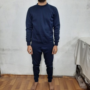 Ensemble de survêtement deux pièces pour homme, en molleton de laine écologique, respirant, à taille élastique, motif pierre 100% - Product Image 1