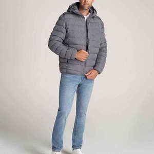 Chaquetas Acolchadas de Invierno Unisex Color Azul Marino, Impermeables, de Alta Calidad, Reversibles, Transpirables, con Capucha, para Adultos, Front Fortleo - Product Image 1