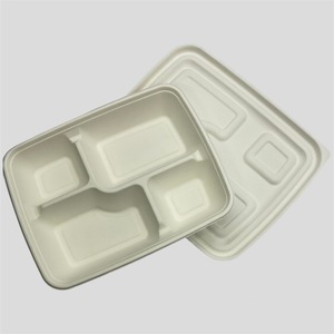 Caja para llevar desechable personalizable de 6 compartimentos para fiambrera de paquetes fiambrera escolar - Product Image 1