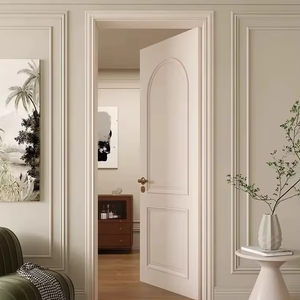 Puertas Precolgadas Estándar de WPC, Puerta Interior de Madera Maciza con Recubrimiento de PVC, Puerta Compuesta de Madera Moderna Resistente al Agua para Dormitorio - Product Image 3