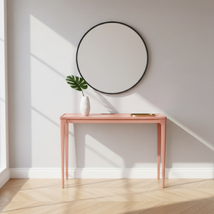 Muebles Modernos para Sala de Estar Estilo Vietnamita, Mesa de Centro Rectangular de Madera de Caucho Resistente en Blanco Perla, Chapa de MDF y Fresno, Color Rosa Empolvado, Marca PKP - Product Image 5