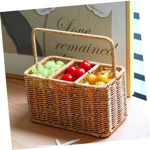 ที่เก็บของอเนกประสงค์ทำจากหวายสำหรับใส่ช้อนส้อม รีโมท ผลไม้ และเครื่องเขียน - Product Image 4