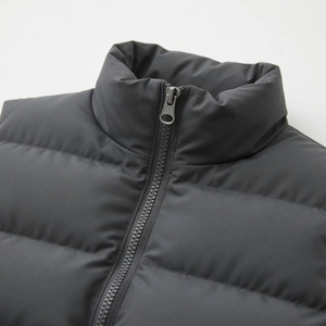 <b>Men's</b> <b>Black</b> Puffer <b>Vest</b> Sleeveless Jacket Polyester Filling Stand Collar Zip up Water-Repellent Sporty ODM Outerwear - Product Image 6