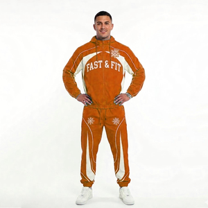Ensemble de survêtement unisexe de haute qualité, imperméable, extensible dans quatre directions, respirant, personnalisé, uni, décontracté, avec capuche et pantalon de jogging - Product Image 4