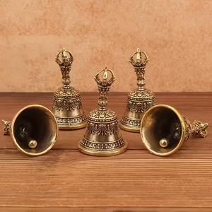 Campana de Mano de Latón Estilo Vintage, Campana Decorativa de Metal para Cena, Boda, Iglesia, Recepción de Hotel, Campana de Mano de Metal Resistente, Clásica - Product Image 2
