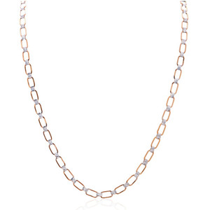 Cadena de oro rosa de 18 quilates para hombre, 6.110g, tamaño regular, collar de oro auténtico para caballeros, cadena de eslabones de lujo para hombre, joyería fina, elegante accesorio para el cuello. - Product Image 1
