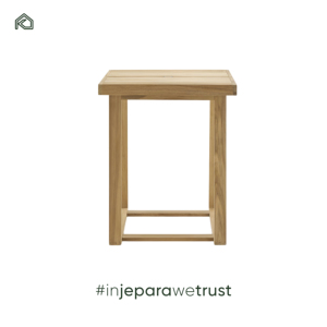 Mesa de Bar Cuadrada Moderna y Ligera de Madera de Teca Sólida para Exteriores, Jardín, Patio y Comedor - Product Image 4