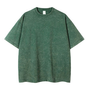 เสื้อยืดวินเทจขนาดใหญ่พิเศษสำหรับผู้ชาย แบบขายส่ง ปรับแต่งได้ ล้างสีแบบแอซิด แห้งเร็ว ผ้าฝ้าย 100% สีและขนาดตามสั่ง - Product Image 5