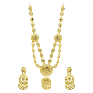 Conjunto de Joyería Nupcial Larga Estilo Dubái al por Mayor, Chapado en Oro de 14K, 18K, 24K, Diseño Turco Tradicional, Conjunto de Joyería de Moda - Product Image 2