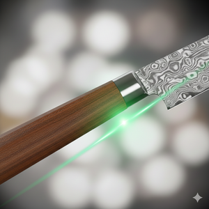 Cuchillo para Atún, Herramienta Premium para Filetear y Rebanar Pescado, Hoja de Acero de Damasco Forjado, Mango de Madera, Ecológico - Product Image 2