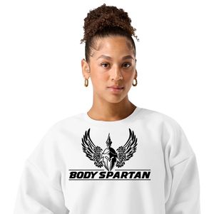 Sweat-shirt blanc à col rond pour femme, manches longues, en molleton, décontracté, pour la gym, l'entraînement, vêtements de sport, doux, confortable, pour tous les jours - Product Image 3