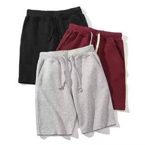 Pantalones Cortos Deportivos de Algodón 100% para Hombre, Tejido de Punto, Color Sólido, con Bolsillos, Transpirables, Casuales, Cintura Elástica - Product Image 6