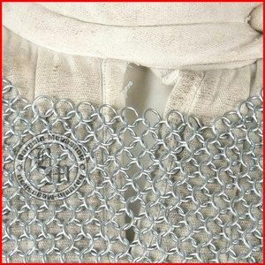 Haubergeon médiéval en maille de chaîne, armure antique en acier, tailles personnalisées, équipement de costume Renaissance - Product Image 3