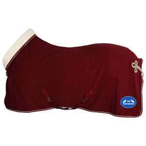 Manta para Caballo Clásica Deportiva de Forro Polar Suave con Cuello de Color Único, Fabricante Profesional de Mantas Redondas para Caballo - Product Image 1