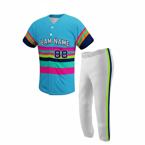 Ensemble uniforme de baseball personnalisé OEM 2026, respirant, 100 % polyester, séchage rapide, tenue d'équipe unisexe, maillot et short, vente en gros - Product Image 1