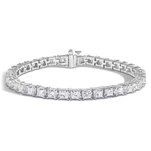 Sparkling Lab-Grown Diamond Bracelet High Quality 18K White Gold Non-Fade Hip Hop Jewelry for Men and Women - Product Image 1