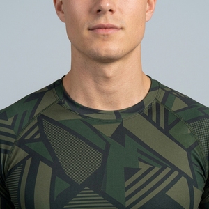 Custom Mens Workout Compression <b>Shirt</b> Half Sleeve Activewear Fitness Athletic Running Sports Top - Product Image 6