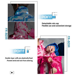 Custom OEM Pack Raingear Supplier XL XXL Size Adult Waterproof Camouflage Pattern Anti Storm Fashion <b>Raincoat</b> - Product Image 3