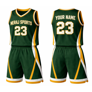 Unisex Custom Digital Print Basketball Uniform Jersey Shorts Set Breathable Lightweight Quick Dry 100% Cotton <b>Athletic</b> - Product Image 2