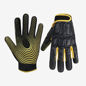 Guantes de fútbol americano de dedo completo con palma recubierta de silicona, diseño antideslizante para fútbol americano, unisex, para todas las estaciones. - Product Image 1