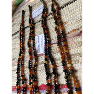 Tasbih/Misbaha de 99 cuentas de cuerno de búfalo redondo pulido, rústico, islámico, moderno, ecológico, religioso de ILAHI, Uttar Pradesh - Product Image 1