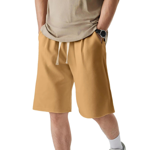 Pantalones Cortos Deportivos de Cintura Alta, Estilo Vintage, 100% Algodón, Marca Personalizada del Fabricante, para Hombre, Estilo Urbano con Cordón Ajustable, OEM - Product Image 1