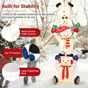 Pupazzo di Neve Illuminato a 5,6 Piedi, Decorazione Natalizia, Figurina e Giocattolo Festivo - Product Image 6