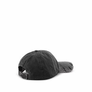 Distressed Denim Baseball Cap Unisex 6-Panel Vintage Casual Hat Adjustable Back Closure Solid Color Spring Summer Wear - Product Image 6