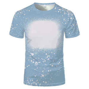 100% Polyester Round Neck Casual T-shirt 3d Printed Logo Customization Fabric <b>Weight</b> <b>Blank</b> Design - Product Image 1