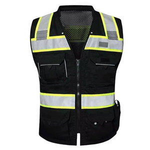 Hi Viz Construction Safety Vest with Reflective Strip Waterproof Security Vest Customizable Logo Work Wear vest - Product Image 2