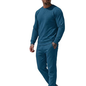 Factory Direct Sale Men's New Spring Autumn Casual Sports <b>Knitted</b> Breathable Hooded Long Sleeve Spandex/Cotton Sweatshirt <b>Sets</b> - Product Image 3