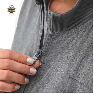 Chaleco Médico Personalizado al por Mayor con Cierre para Mujer y Unisex, Ligero, Transpirable, Elástico, Uniforme de Enfermera de Primera Calidad, Tejido - Product Image 3