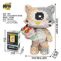 MPIN 25cm M64 Jouet de Construction Chat Cartoon Collectible Kit DIY Modèle Adulte