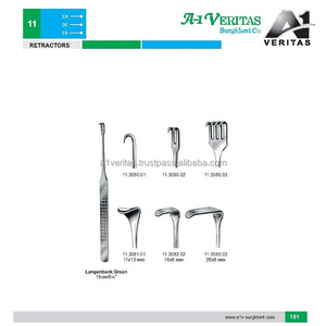 เครื่องมือผ่าตัดคุณภาพสูงชนิดใช้ซ้ำได้ Lengenbeck Green Retractor ขนาด 16 ซม. สำหรับการผ่าตัดทั่วไป |   ชุดเครื่องมือแพทย์ - Product Image 5