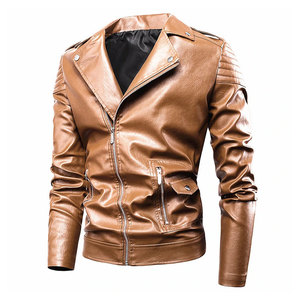 Veste d'hiver en cuir pour homme de qualité supérieure, coupe confortable, fabriquée en cuir véritable, parfaite pour un style décontracté au quotidien. - Product Image 1