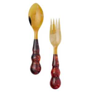 ชุดช้อนเสิร์ฟสลัดเรซิ่นทำมือระดับพรีเมียม สไตล์อเมริกัน เป็นมิตรกับสิ่งแวดล้อม ของขวัญแต่งงาน ด้ามจับยาว - Product Image 4