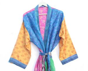100% Pure Soie Kimono Robes Femme Soie Kimono Vintage Kimono Boho Kimono Soie Robe De Chambre - Product Image 6